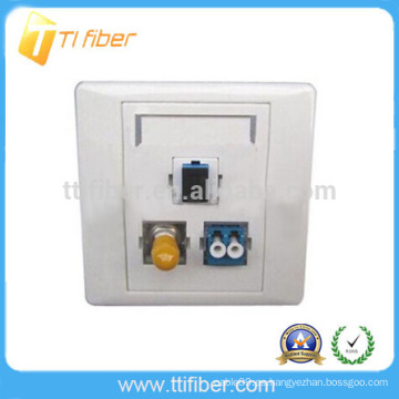 3 puertos SC-ST-LC placa de fibra óptica híbrida / placa de pared